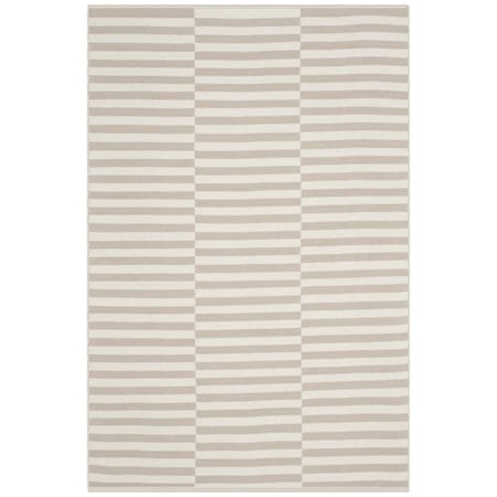 Safavieh Montauk Hand Woven Rectangle Rug- Ivory - Light Grey- 4 X 6 Ft. MTK715E-4